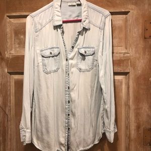 Washed out denim blue shirt